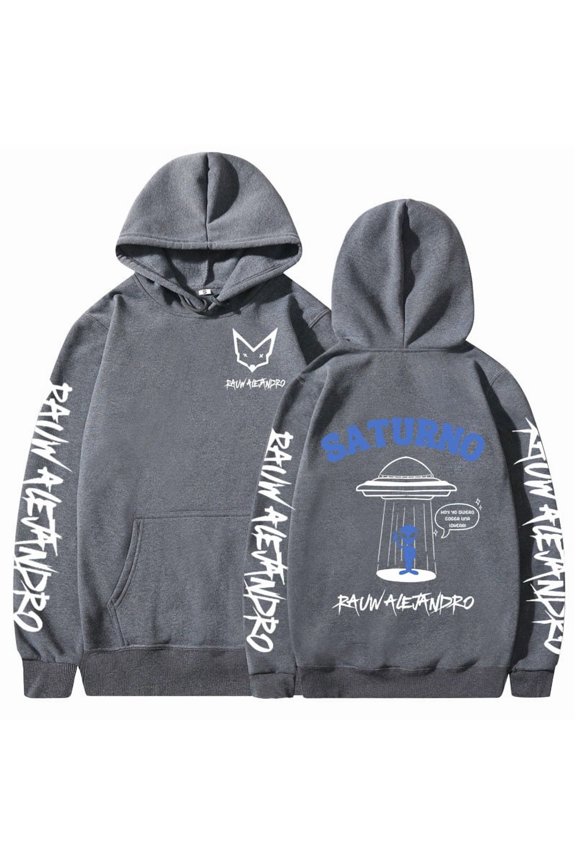 Rauw Alejandro Saturno World Tour Concert Hoodies Men Women Clothing Harajuku Pullovers Fashion Hip Hop Long Sleeve Sweatshirts