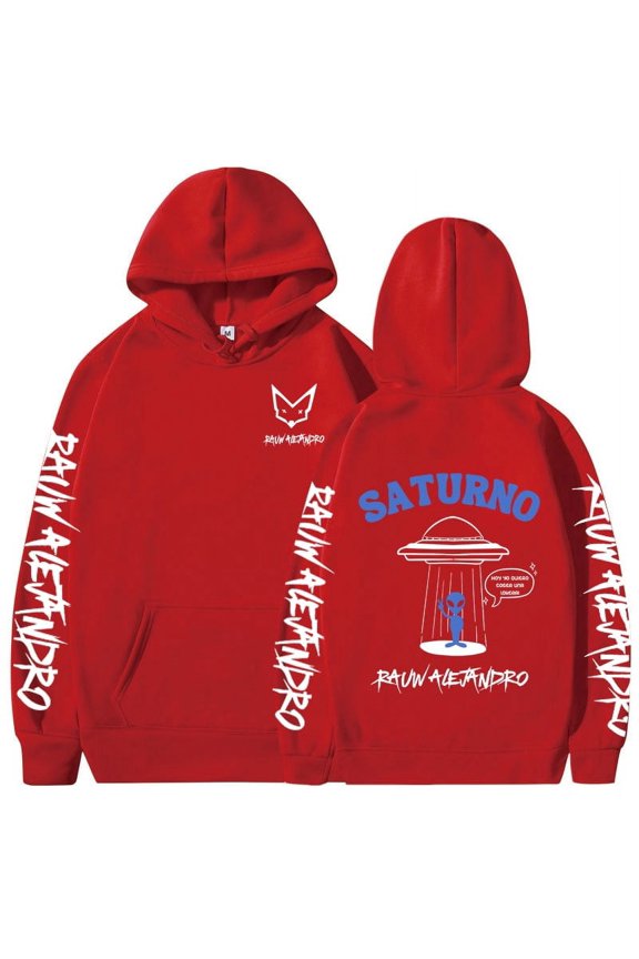 Rauw Alejandro Saturno World Tour Concert Hoodies Men Women Clothing Harajuku Pullovers Fashion Hip Hop Long Sleeve Sweatshirts