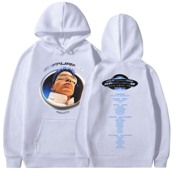 Rauw Alejandro Saturno World Tour Concert Hoodies Men Women Clothing Pullovers Fashion Hip Hop Oversized Sweatshirts Streetwear