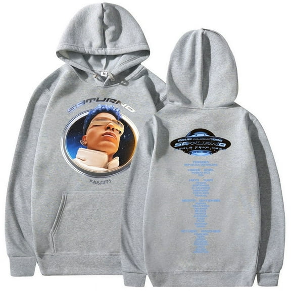 Rauw Alejandro Saturno World Tour Concert Hoodies Men Women Clothing Pullovers Fashion Hip Hop Oversized Sweatshirts Streetwear