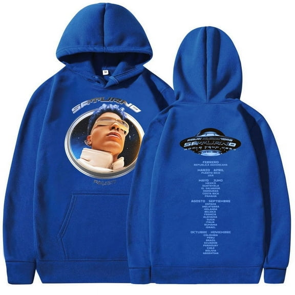 Rauw Alejandro Saturno World Tour Concert Hoodies Men Women Clothing Pullovers Fashion Hip Hop Oversized Sweatshirts Streetwear