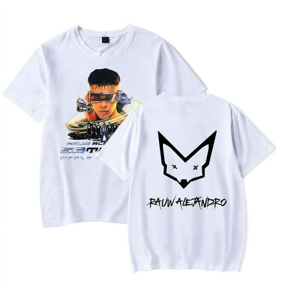 Rauw Alejandro T shirt Saturno World Tour T-shirt Summer Women Men Unisex Short Sleeve Tee