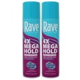 thumbnail image 1 of Rave 4X Mega Aerosol Hairspray, Unscented 11 oz (Pack of 2), 1 of 4