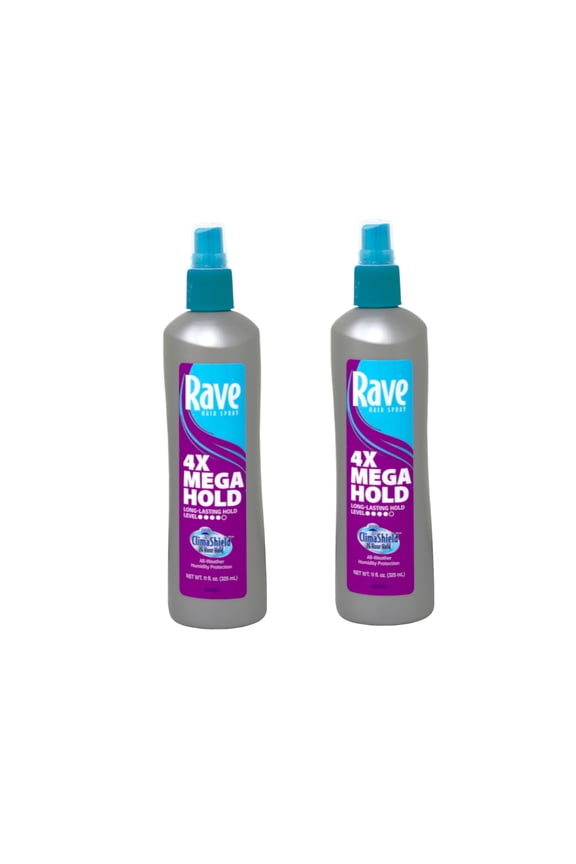 4X Mega Hairspray with Clima Shield, Unscented 11 oz (Pack of 2)