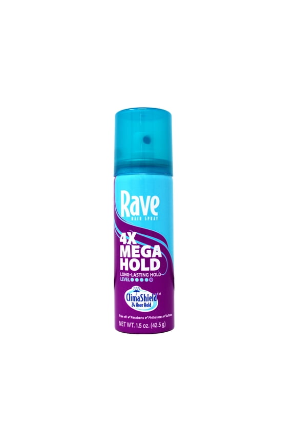 4X Mega Hold Hair Spray, All-Weather Protection, Travel Size, 1.5 oz - 12 Pack