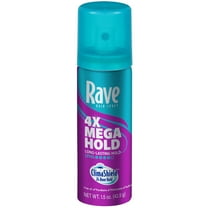 Rave 4X Mega Hold Hair Spray, All-Weather Protection, Travel Size, 1.5 oz