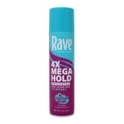 Rave 4X Mega Unscented Hairspray, 11 oz