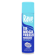 Rave 5X Mega Freeze Hair Spray, All-Weather Protection with Vitamin-Enhanced Formula, 11 oz Unisex