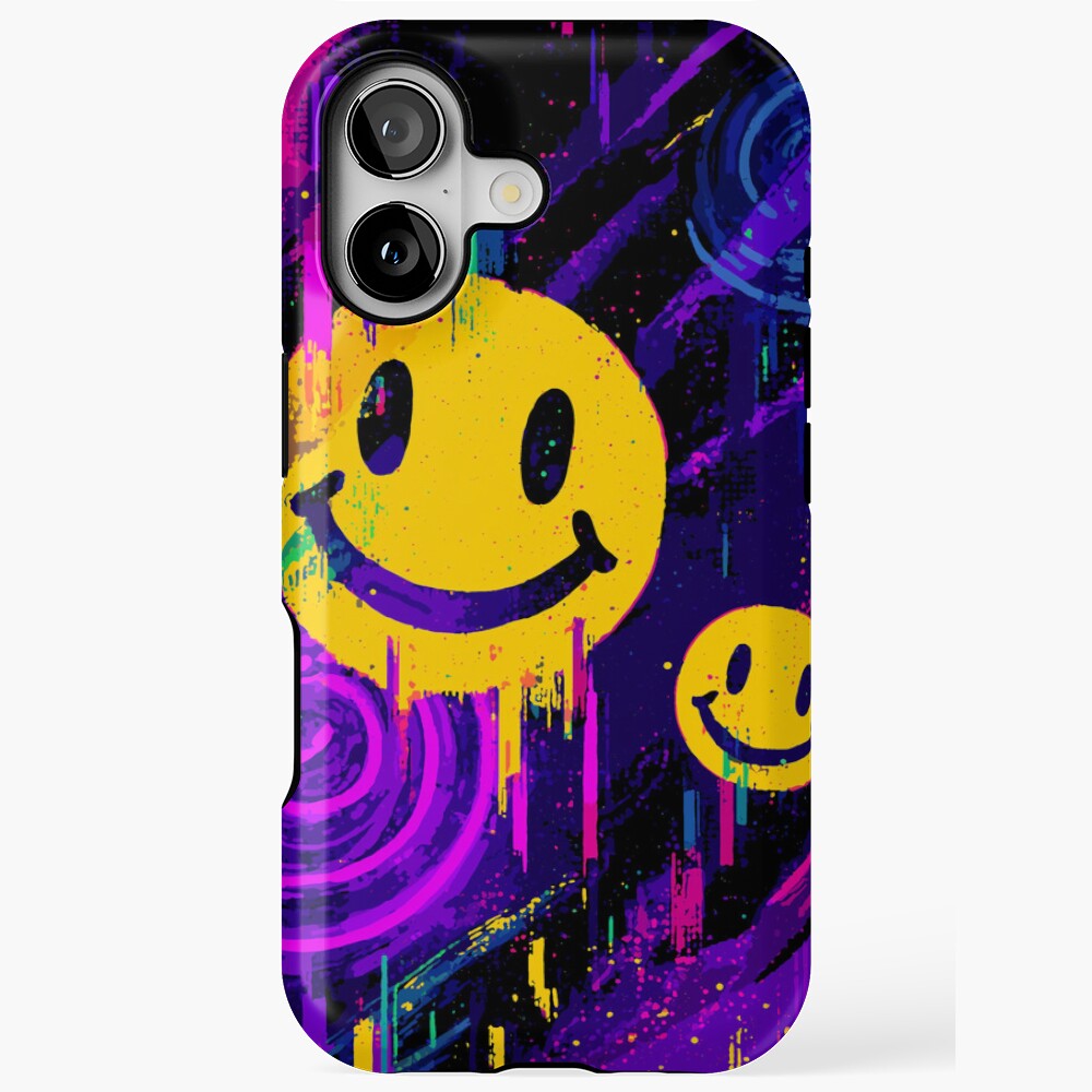 Teletech Phone Case Rave Rave 90s Underground Acid Smile Retro Artwork iPhone Tough Case 11 ...
