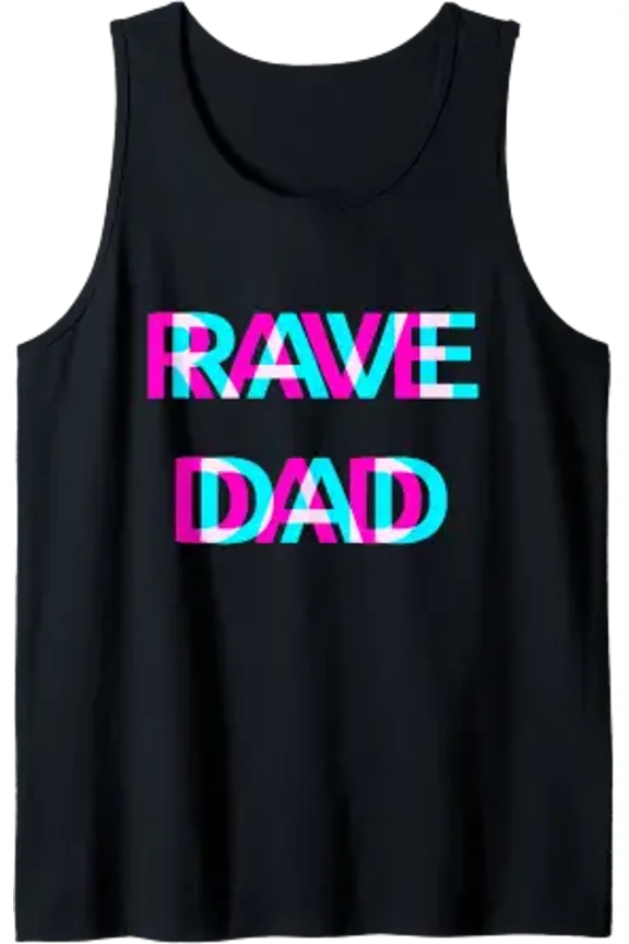 Rave Dad Techno Edm Music Festival Father Daddy Raver Tank Top Size S-3XL