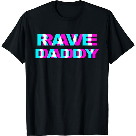 Rave Daddy EDM Music Festival Father Optical Illusion Trippy T-Shirt