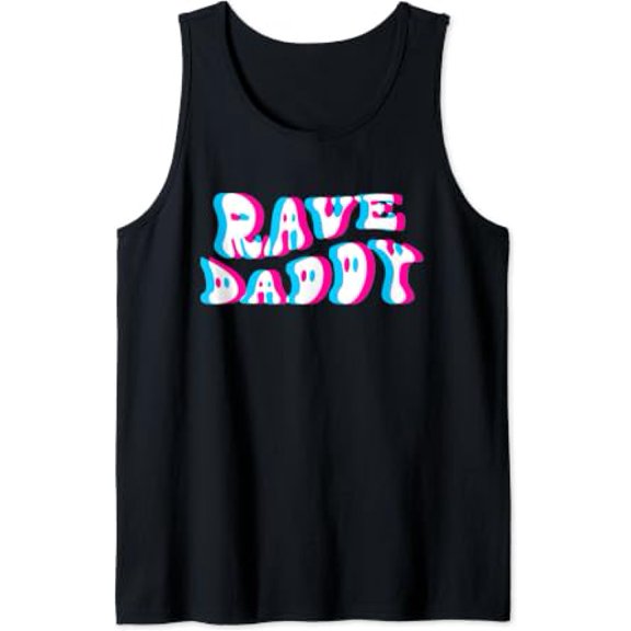 Rave Daddy Edm Festival Father Optical Illusion Trippy Tank Top Size S-3XL