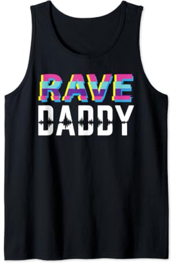 Rave Daddy Techno Dad Tank Top Size S-3XL