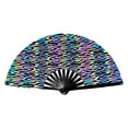 thumbnail image 1 of Loyerfyivos Holographic Folding Clap Fans For Line Dancing Foldable Holding Colors Fan For Line Dancing Party Dance Enthusiasts Gift, 1 of 5