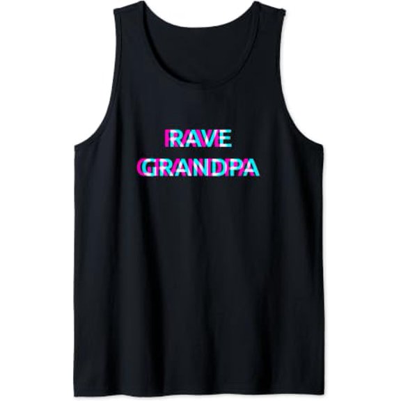 Rave Grandpa Techno Edm Music Festival Party Raver Tank Top Size S-3XL