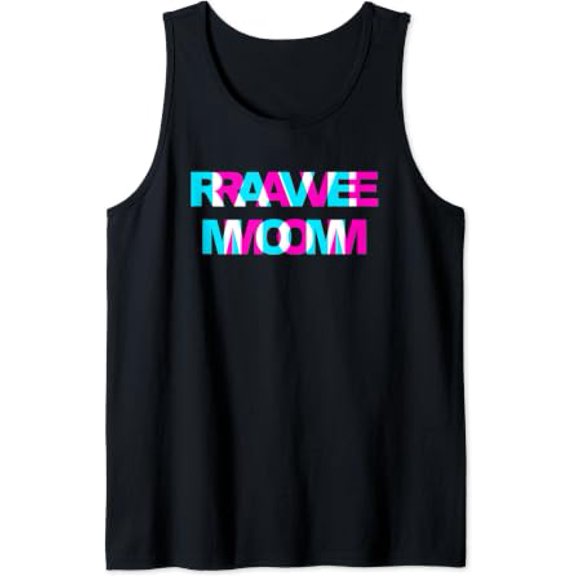 Rave Mom Edm Music Festival Father Optical Illusion Trippy Tank Top Size S-3XL