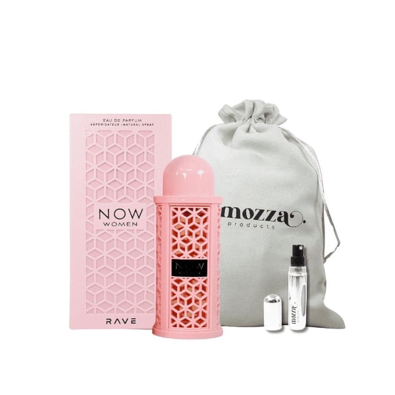 Rave Now 3.4 Oz EDP for Women with Mozza Bundle