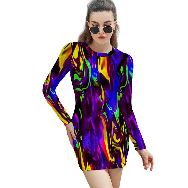 bodycon rave dress Diane V-Neck Bodycon Knit Dress main image 0