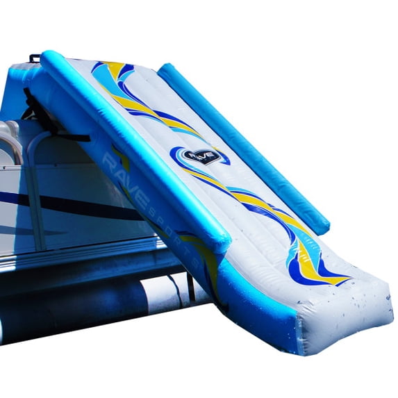RAVE Sports Pontoon Slide Blue 32 in W x 120 in L Inflatable Water Slide for Boats
