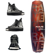 Rave Sports Lyric Premier Adult Wakeboard w/Boots & Bindings Package, Red