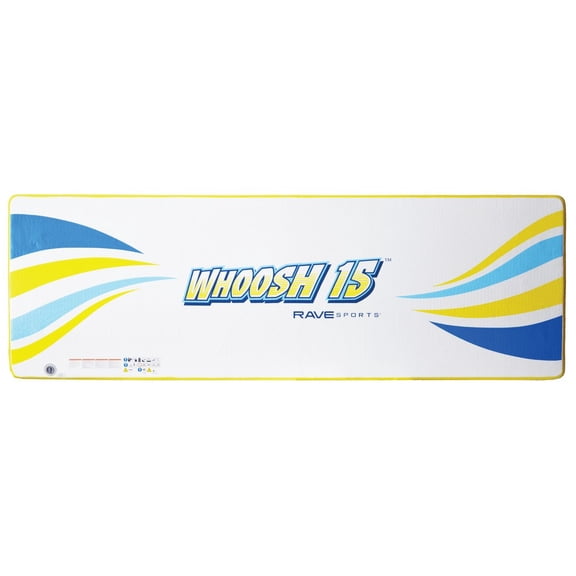 Rave Sports Whoosh 15' Bouncing Water Mat Blow Up Activity Platform with Pump