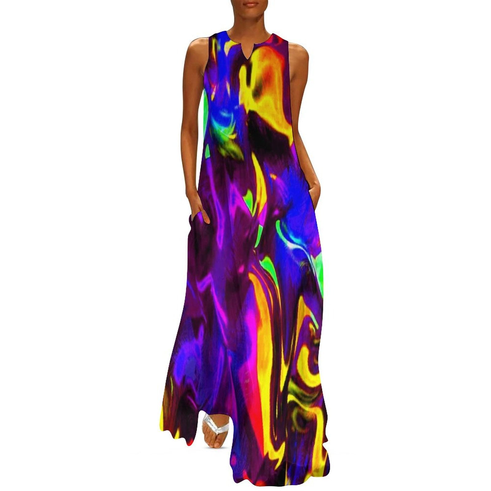 Rave of Glow Stick Fire Long Dress long dresses for women dresses for ...