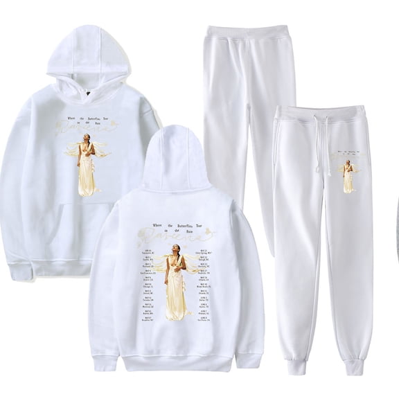 Raveena Aurora Tour 2025 Hoodie Pants Sets Merch Men/Women Sweatshirt Pants Two Piece Set Fashion Streetwear