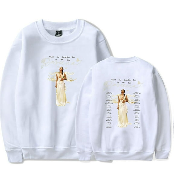 Raveena Aurora Tour 2025 Merch Long Sleeve Crewneck Sweatshirt For Men/Women Unsiex Fashion Streetwear