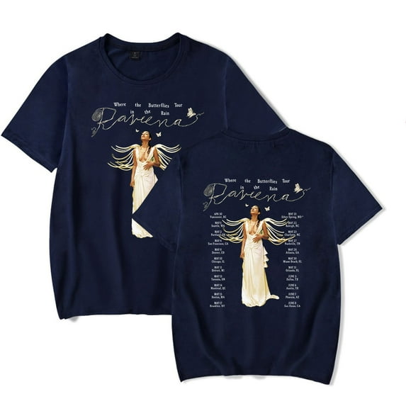 Raveena Aurora Tour 2025 T-Shirt Merch For Women/Men Tee Summer Short Sleeve Tshirt Fashion Streetwear