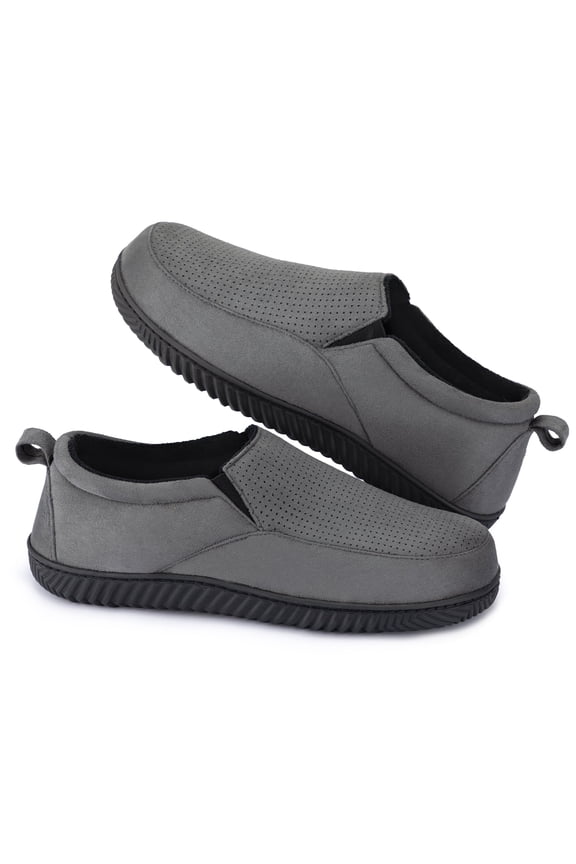 Men's Memory Foam Closed-Back Slippers for Indoor & Outdoor