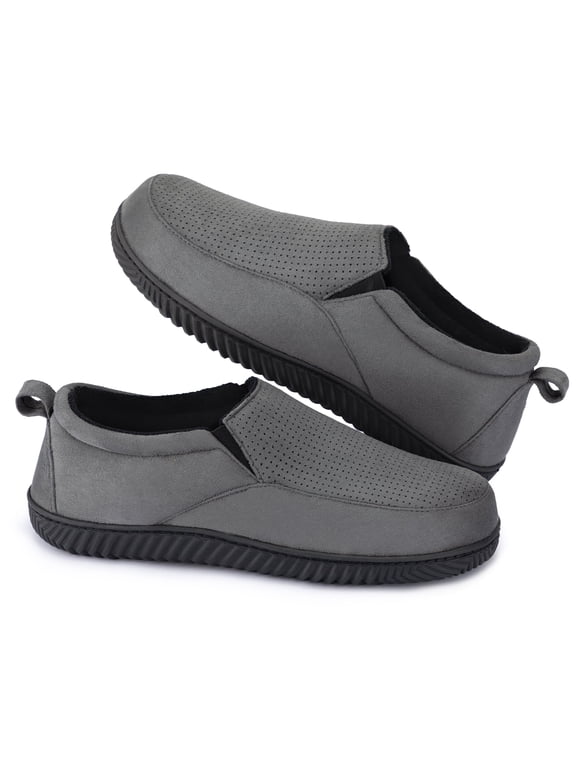 Men's Memory Foam Closed-Back Slippers for Indoor & Outdoor