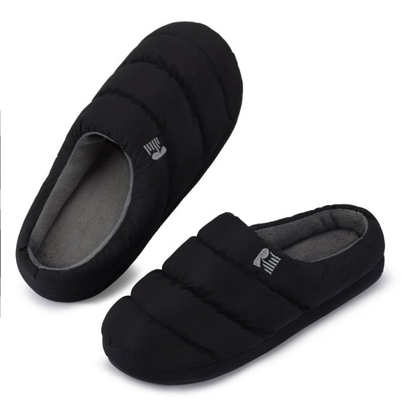 Ravelier Men’s Puffer Style Memory Foam House Slippers