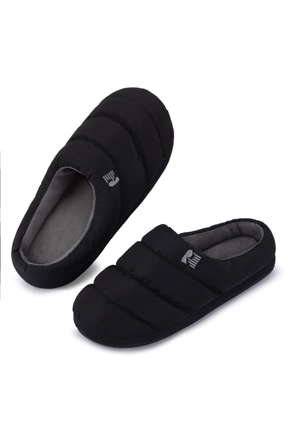 Men’s Puffer Style Memory Foam House Slippers