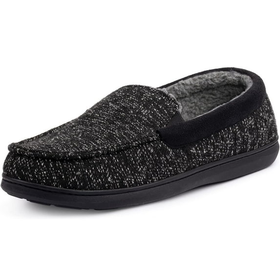 Ravelier Men's Sherpa Lined SILVADUR Memory Foam Moc Slipper