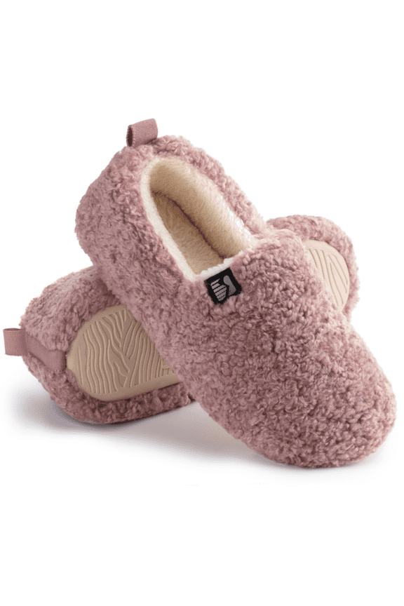 SoftEase Faux Shearling Memory Foam Slippers