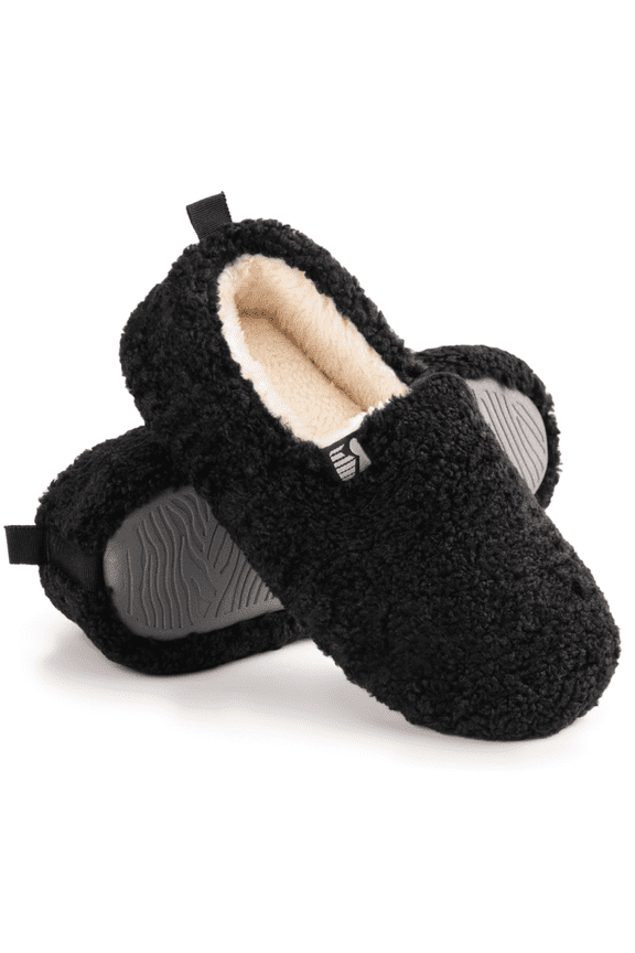SoftEase Faux Shearling Memory Foam Slippers