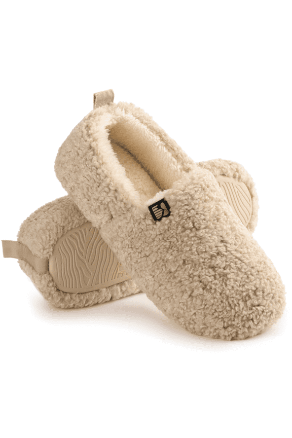 SoftEase Faux Shearling Memory Foam Slippers