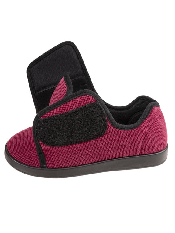 Ravelier Women’s Wide Slip-Resistant Diabetic Slipper, Adjustable Strap
