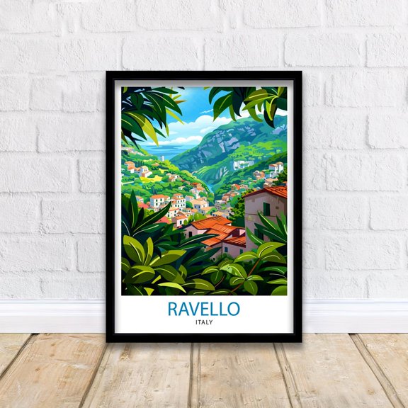 Ravello Italy Travel Print Ravello Wall Decor Ravello Home Living Decor Ravello Italy Illustration Travel Gift For Ravello