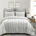 thumbnail image 1 of Ravello Pintuck Stripe Comforter Gray 5Pc Set Full/Queen, 1 of 11