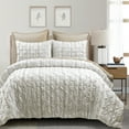 thumbnail image 1 of Ravello Pintuck Stripe Comforter Neutral 5Pc Set King, 1 of 5