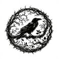 thumbnail image 1 of Raven Bird Metal Wall Art,Crow Wall Art Decor Sculpture, Design Home Decor for Garden Kitchen Balcony, 1 of 5