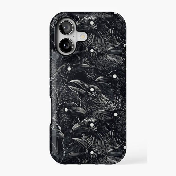 Raven Bird Pattern 2 Design Phone Case 17 16 15 14 13 12 11 Pro Max