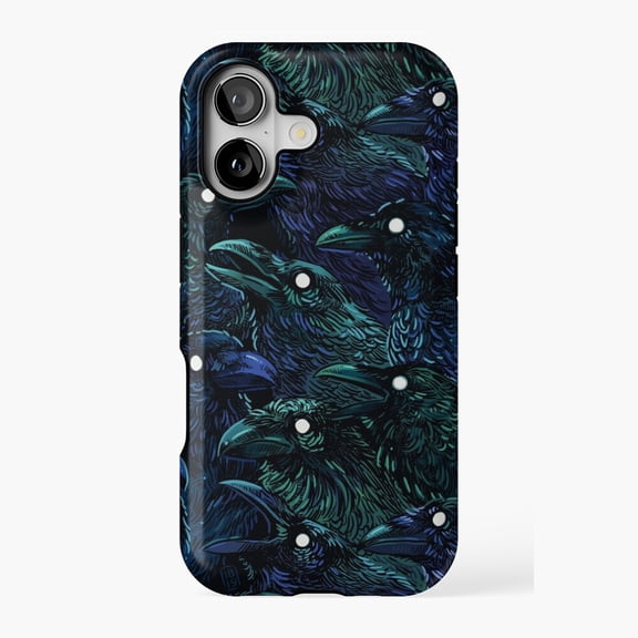 Raven Bird Pattern Design 2 Phone Case 17 16 15 14 13 12 11 Pro Max