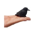 thumbnail image 1 of Raven Black Bird Crow Figurine Statue Sculpture Art Miniature Wood Carving Decor Small Animal, 1 of 3