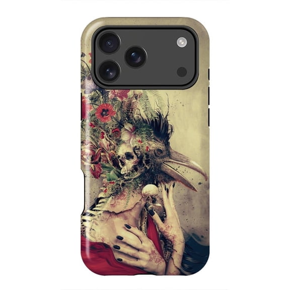 Raven Black Bird Gothic Elegant Dark Nature Case with iPhone 17 16 15 14 13 12 11 Pro Max