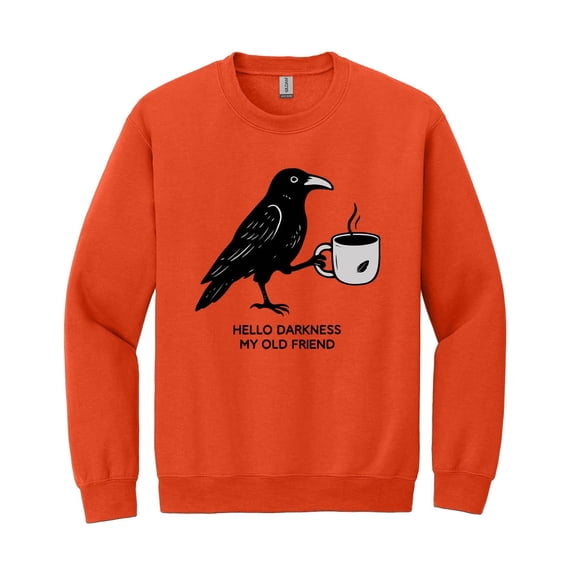 Raven Crow Coffee Lover Sweatshirt, Halloween Fall Graphic Pullover, Gift for Women