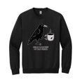 thumbnail image 1 of Raven Crow Coffee Lover Sweatshirt, Halloween Fall Graphic Pullover, Gift for Women, 1 of 3