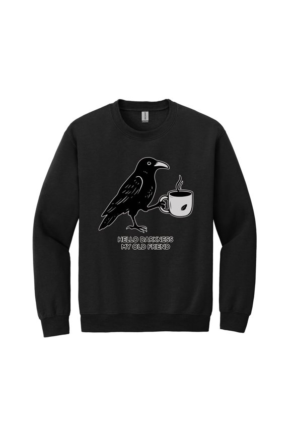 Raven Crow Coffee Lover Sweatshirt, Halloween Fall Graphic Pullover, Gift for Women