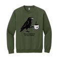 thumbnail image 1 of Raven Crow Coffee Lover Sweatshirt, Halloween Fall Graphic Pullover, Gift for Women, 1 of 2